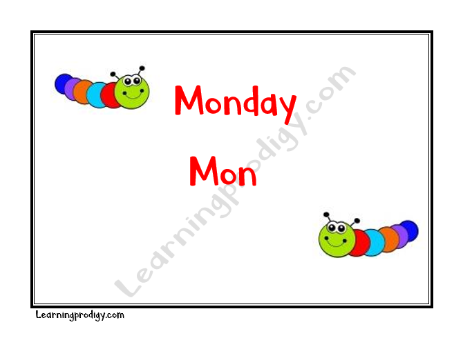 Days of the Week Flashcards English/Portuguese - Days of the Week Flashcards