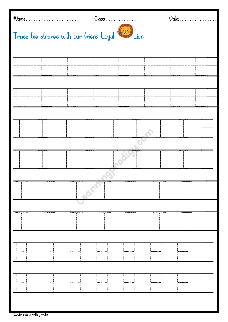 Free printable pattern line tracing Archives | LearningProdigy