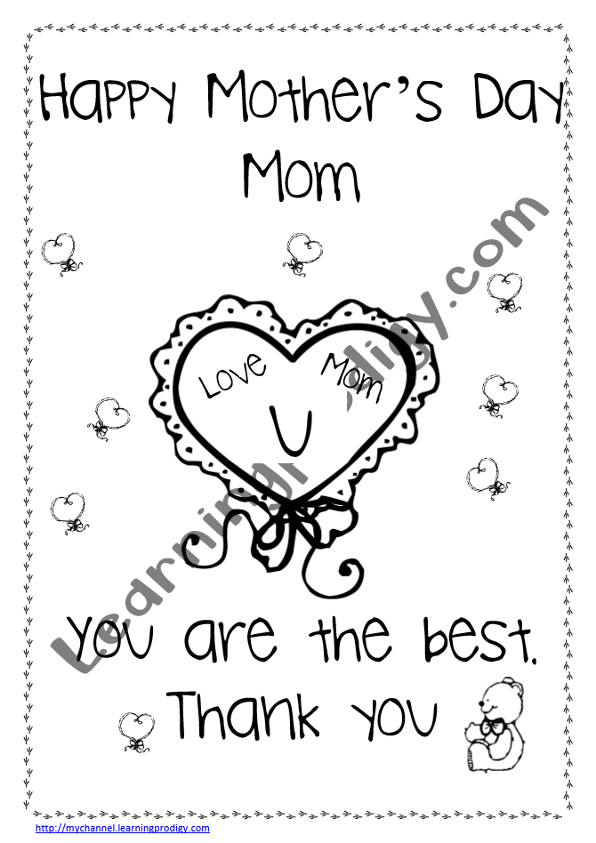 Happy Mother's Day | Mother's Day Worksheets | Activities | Greetings