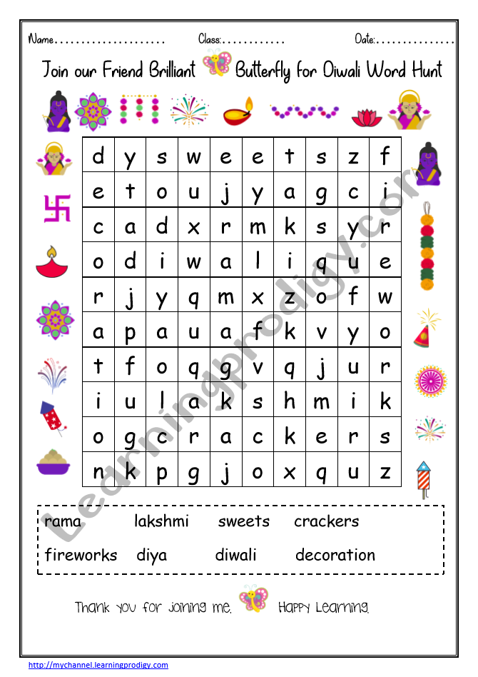 Diwali Printable Worksheets