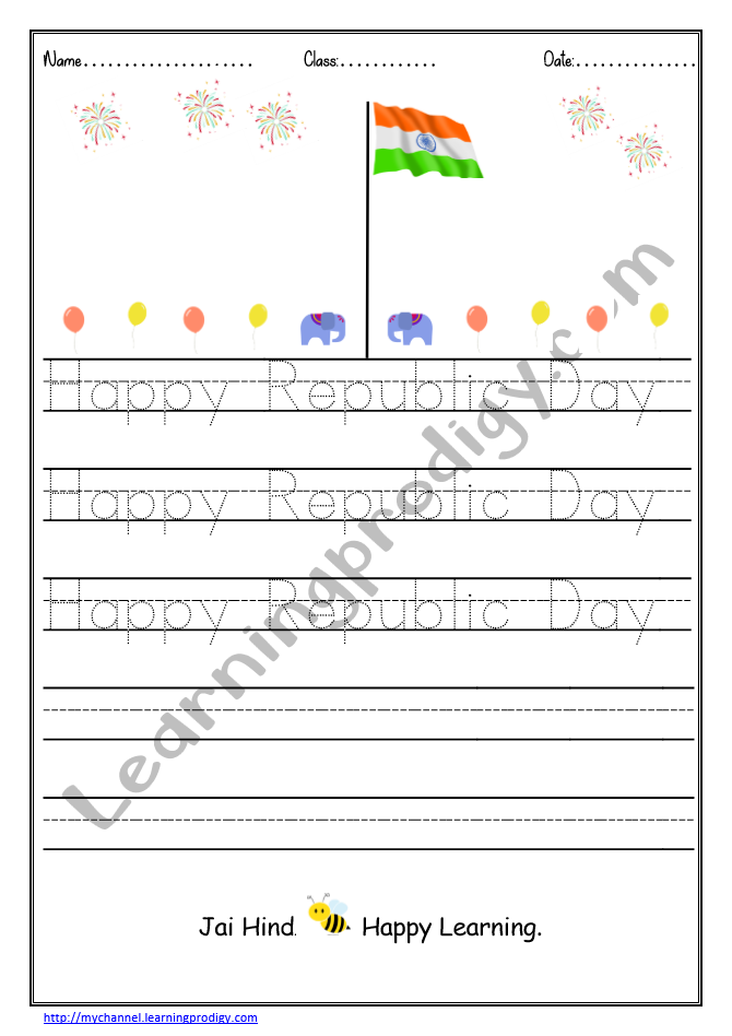 Republic-Day-Tracing