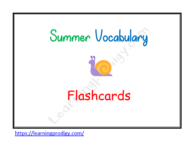 Summer Flashcards