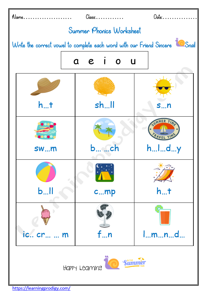 Vowels In English Worksheet