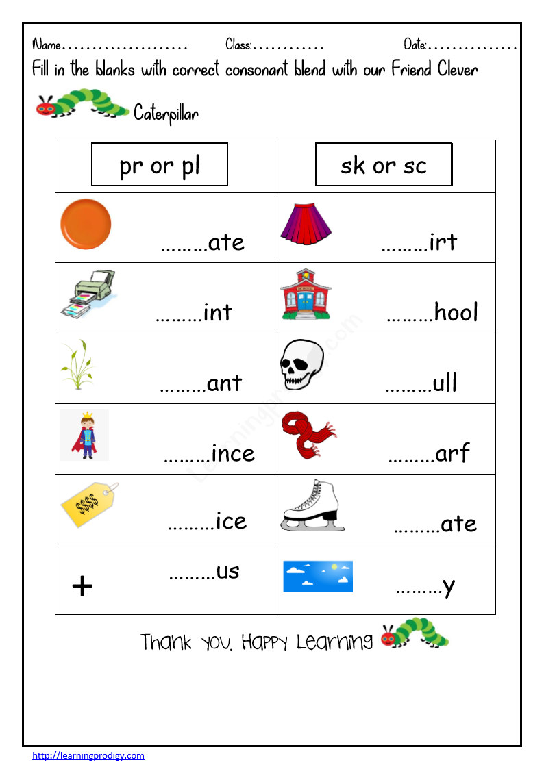 Easy Year 1 English Worksheets